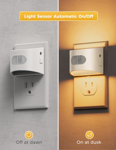 Image of L LOHAS LED Night Light with Motion Sensor & Dusk to Dawn Sensor, 3CCT