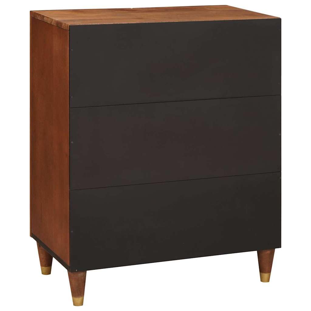 Buffet marron 60 x 33 x 75 cm en bois de manguier massif