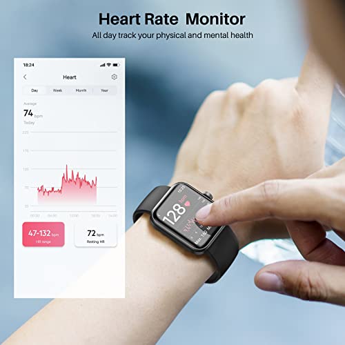 image for TOZO S2 40mm Mini Smart Watch Alexa Built-in Fitness Tracker with Hear