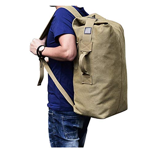 Large Capacity Travel Climbing Bag Tactical Military Duffel Bag Top Load Double Strap Canvas Backpack