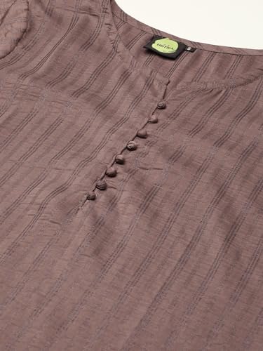 Image of Hritika Self Design Viscose Rayon Kurta & Trousers Set (HRKB0048)
