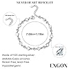 EXGOX Sterling Silver Bracelet for Women Dainty 925 Silver Heart Bracelet Shiny Crystal Diamond Adjustable Love Heart Bracelet for Women Girls #1