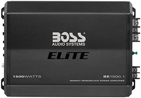 BOSS Audio Systems Elite BE1500.1 Monoblock Car Amplifier - 1500 Watts, 2 4 Ohm Stable, Class AB, Mosfet Power Supply, Great For Subwoofers
