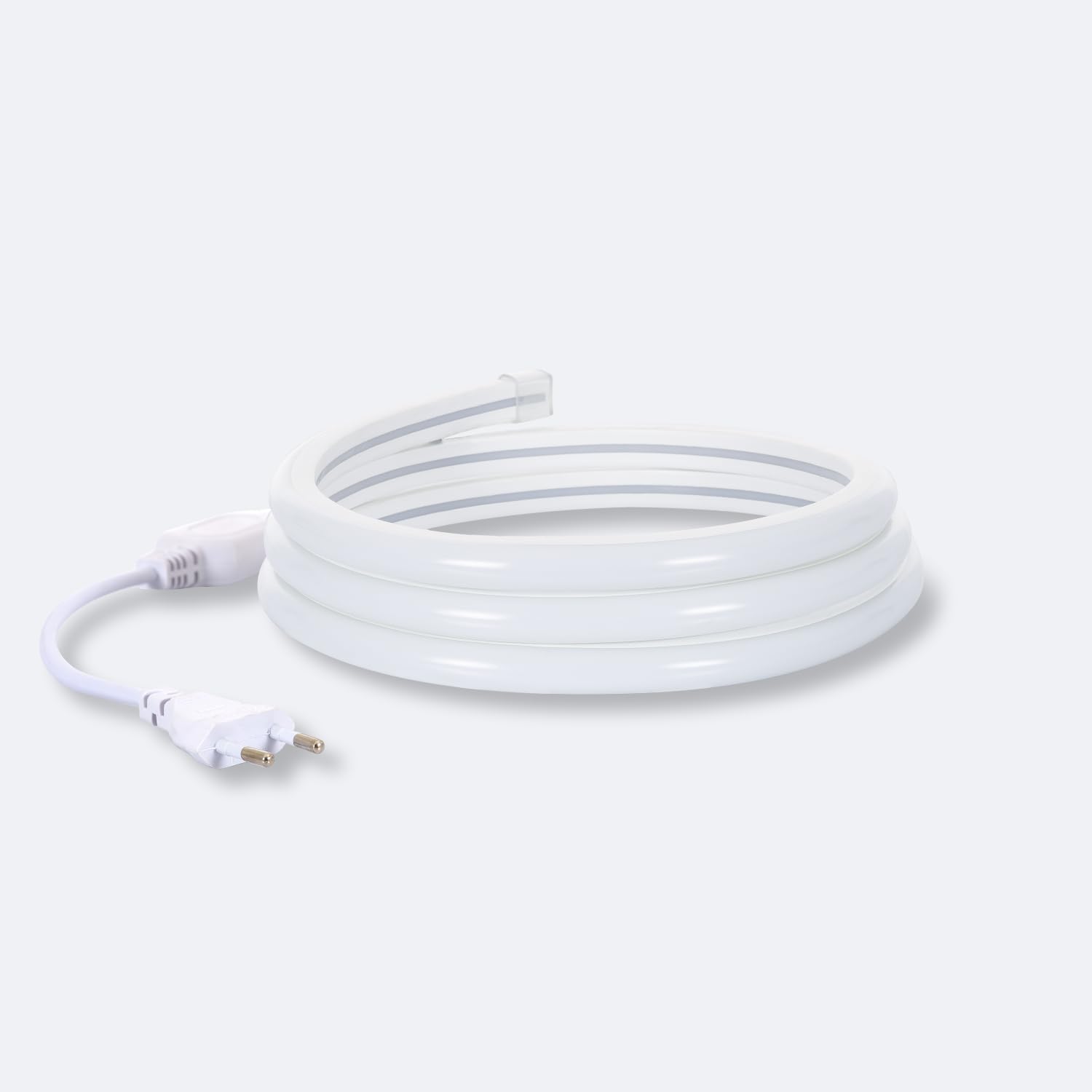 LEDKIA Tira LED Neón Regulable 220V Amarillo Semicircular 180 7.5W/m Corte