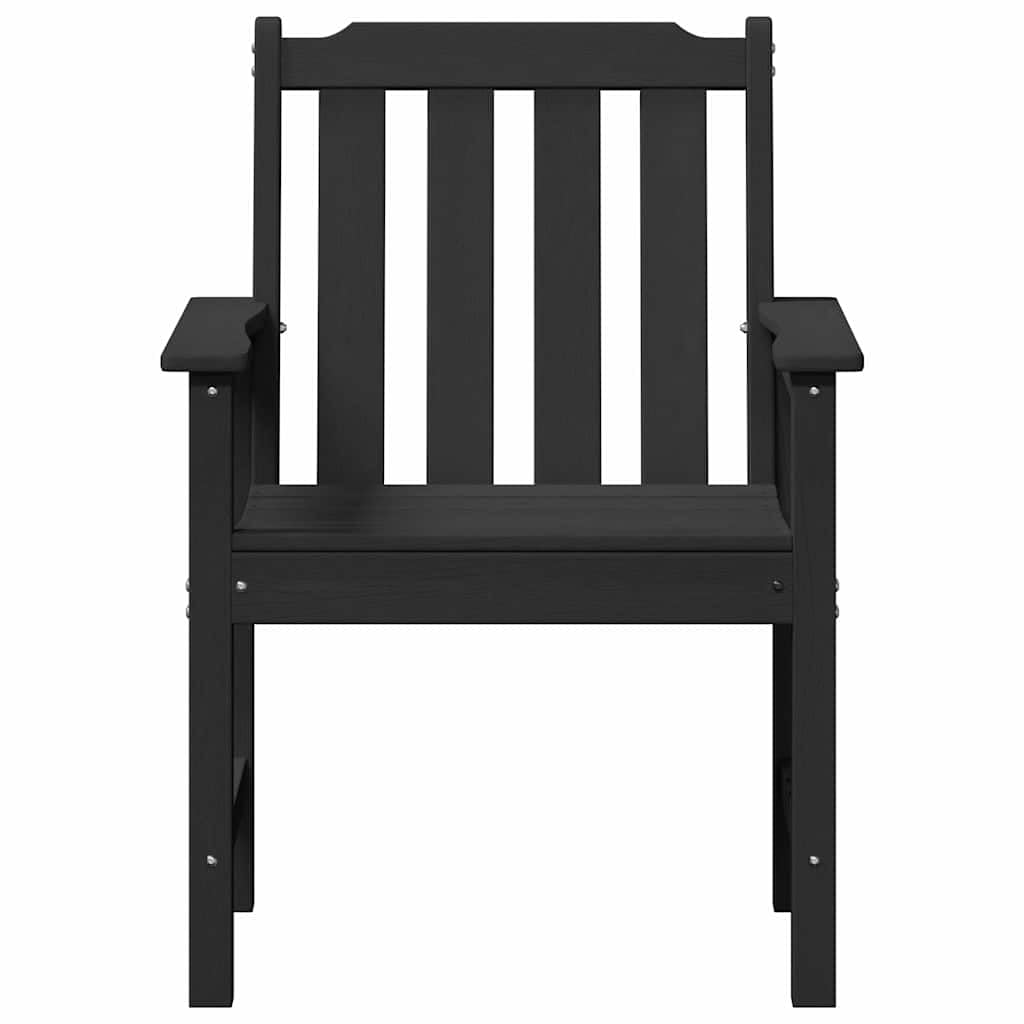 Krzesło Ogrodowe 4 szt Czarny 65,5 x 59 x 88 cm Polietylen Nowoczesny Fotel Tarasowy Wodoodporny Ergonomiczny Design na Zewnątrz