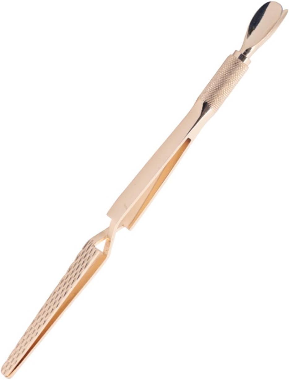 Nagel Vormgeven Nagel Lijm Verwijderen Klem Rvs Clip Nail Art Tool Voor Manicure Pedicure Cuticle Pusher Nail Art Pincher(Gold)