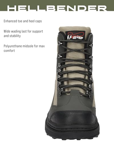 FROGG TOGGS Men's Hellbender Waterproof Fishing Wading Boot for Fishing in Felt or Cleated3