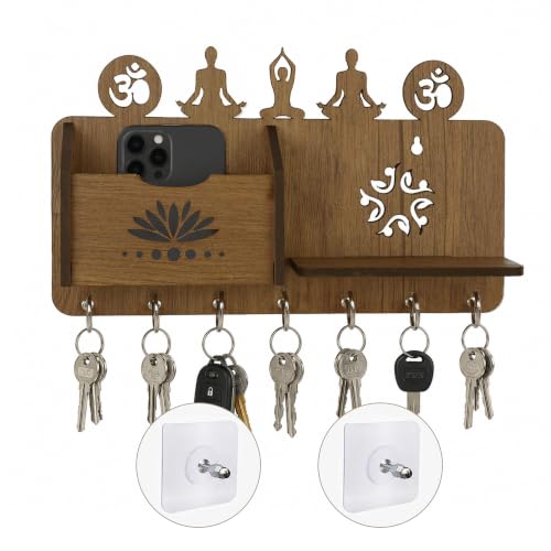 Sehaz Artworks Wooden Key Holder for Home | Key Stand wall Stylis...