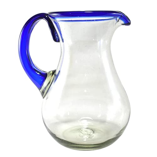 Set de 6 vasos de vidrio soplado con jarra miniatura 4