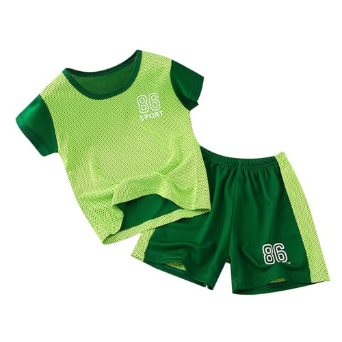 Traje de manga corta para niños, traje deportivo de secado rápido para niños, camiseta de baloncesto para niñas y pantalones cortos, traje de fútbol, 2 conjuntos Traje Junior Trajes Niños De Boda