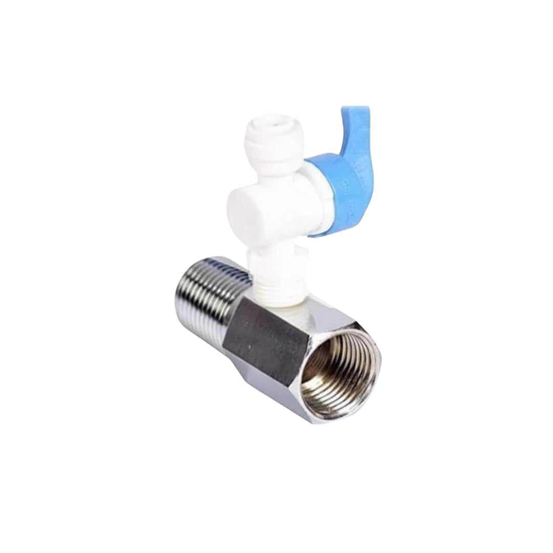 - Aqua Sense Plastic RO Inlet Valve Connector with Coupling | 1/4 Inch Fitting for RO/UV/UF Water Purifier