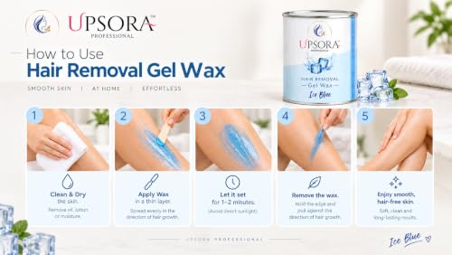 Upsora Hair Removal Gel Wax 800g Ice Blue - Image 6