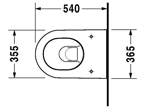 Duravit Wand WC (ohne Deckel) Darling New 540 mm, Tiefspüler, weiss WonderGliss, 25450900001 - Image 3