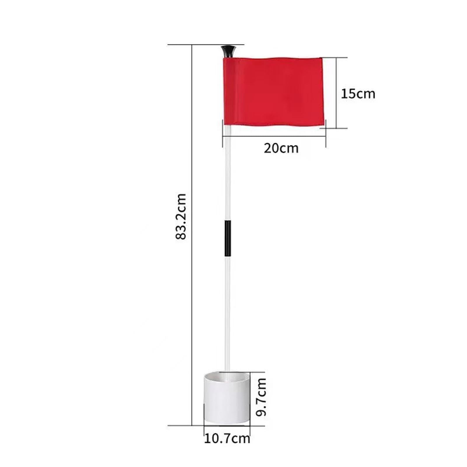 Drapeau de Golf Kit Complet avec Piquet Tige et Coupe de Trou en Matériaux Durables pour Une Longue Durée de Vie Adapté pour Le Bureau et Le Jardin