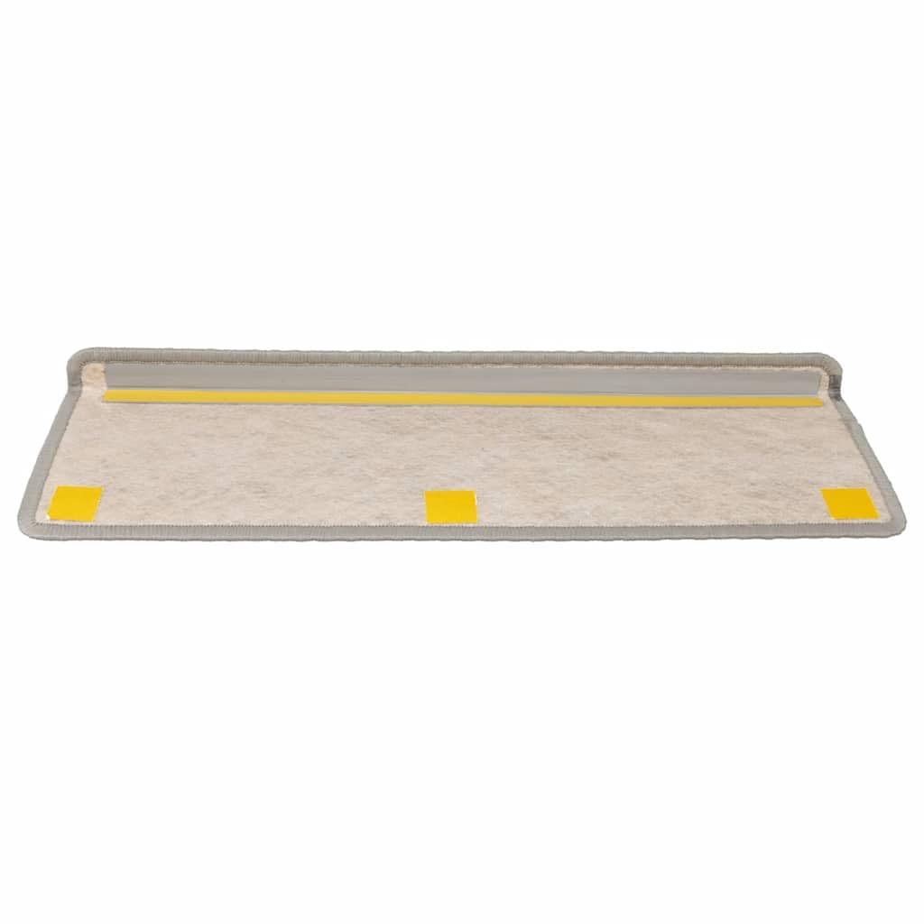 vidaXL Samoprzylepne nakładki na schody, 15 szt., 65x21x4 cm, srebrne
