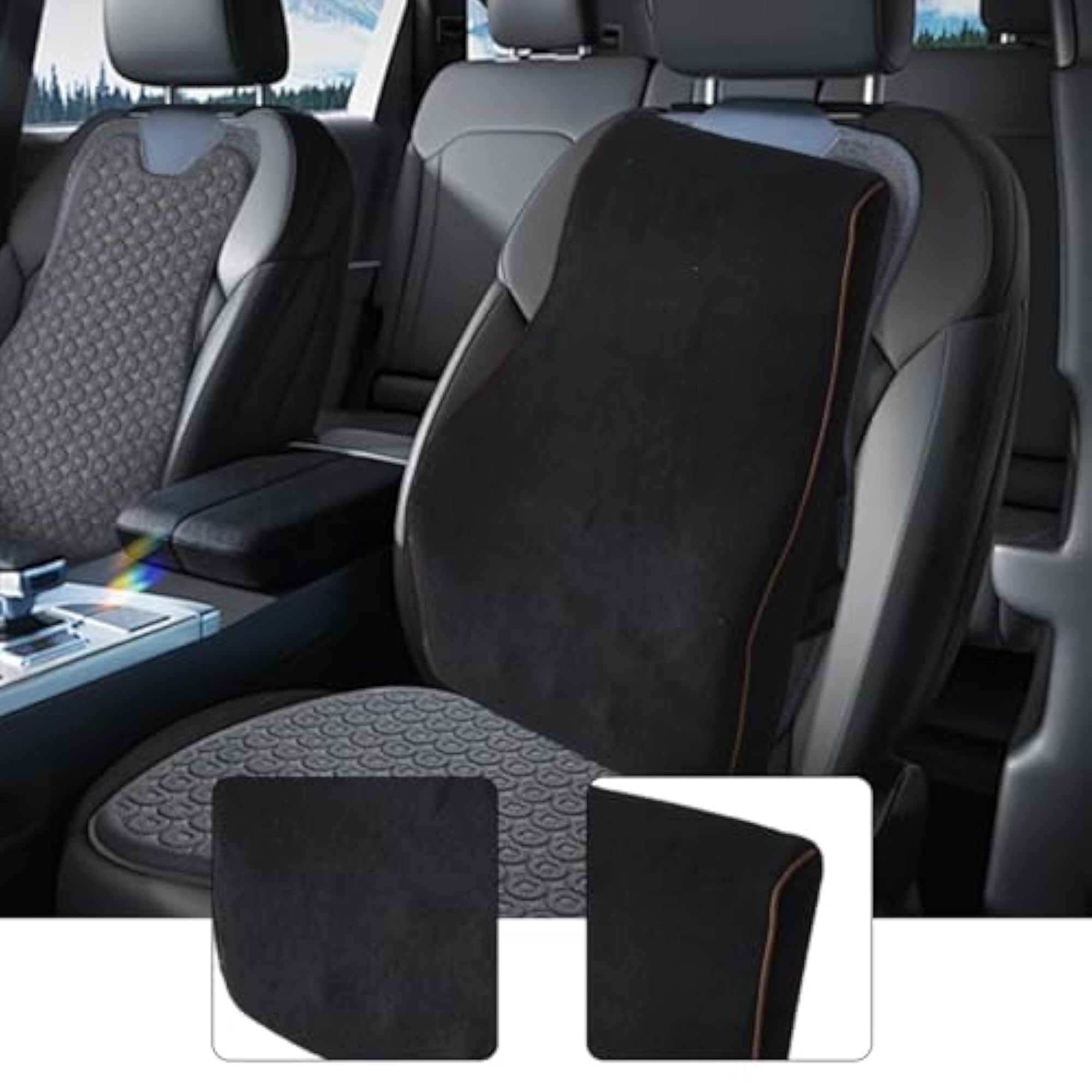 Support Pillow Back Rest Memory Foam, Black