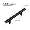 JOY DECOR 30 Pack 5 Inch Cabinet Pulls Kitchen Cabinet Handles with 3 Inch Hole Center Matte Black Cabinet Hardware Stainless Steel Kitchen Drawer Pulls for Cabinets Cupboard, 76mm Hole Centers #3