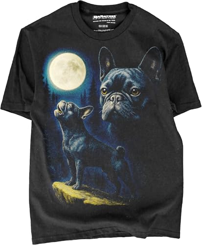 BABATEES French Bulldog Dog Mom & Frenchie Dad Tshirt - for Men & Women Frenchies Pet Owners (US Alpha Large Regular Regular French Bulldog D3)