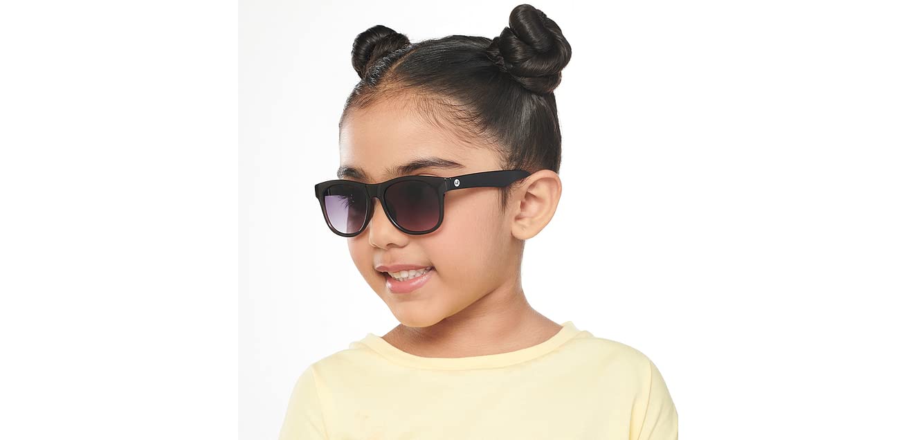 Hooper By Lenskart | Full Rim Square Latest and Stylish Kids Sunglasses | 100% UV Protected | For Boys & Girls (Age 5-8 Years) | HP S14899M, Black - Image 4 thumbnail