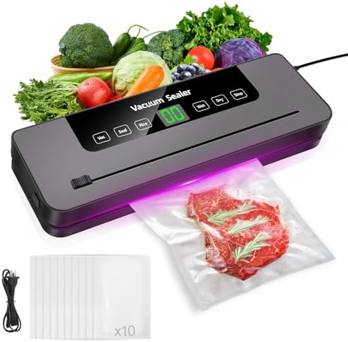 6 in 1 Vacuum Sealer Machine, 6 Modes Multi-Functional Food Vacuu...