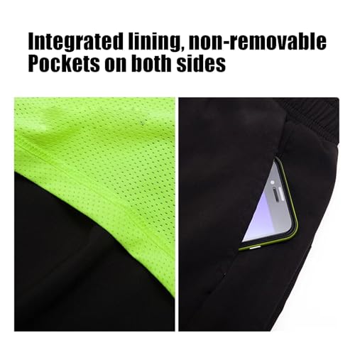 Pantalones Cortos de Ciclismo para Hombre, Verde, Talla Large miniatura 5