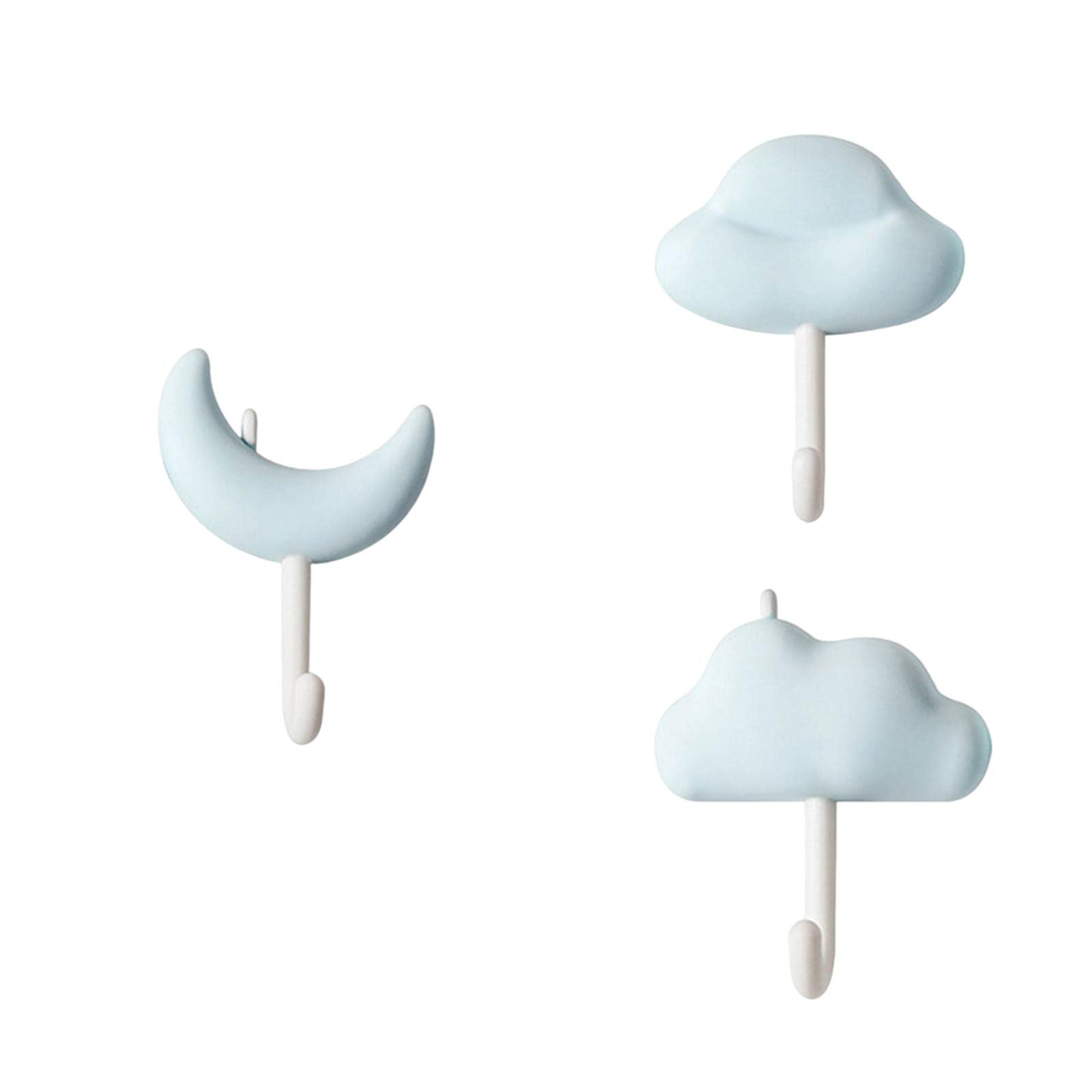 Wdwdw Blue Coat Rack With Hooks 3Pcs Wall/On Wall Mounted Waterproof Sticky Hanger For Hats Towel Shower Living Room