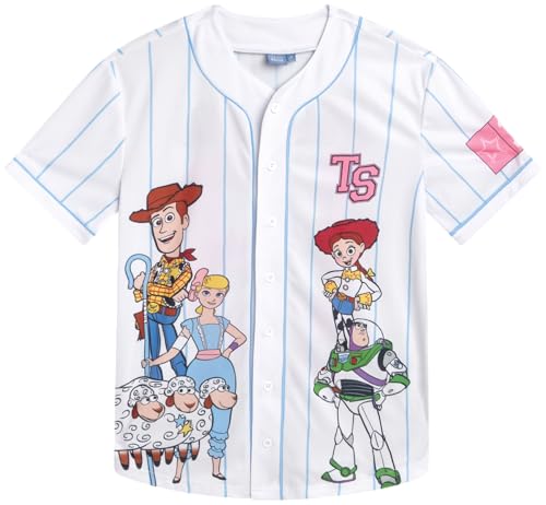 Image of Disney Womens Baseball Jersey Lightweight Graphic Baseball Shirts for Women | 100% Polyester Fabric, Lightweight & Breathable, Mesh or Button-Down Styles