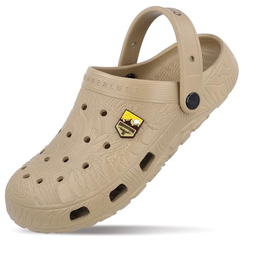 Image of WALKAROO Mens Clogs with Soft Sole, Backstrap, Ventilated and Lightweight - WC8801