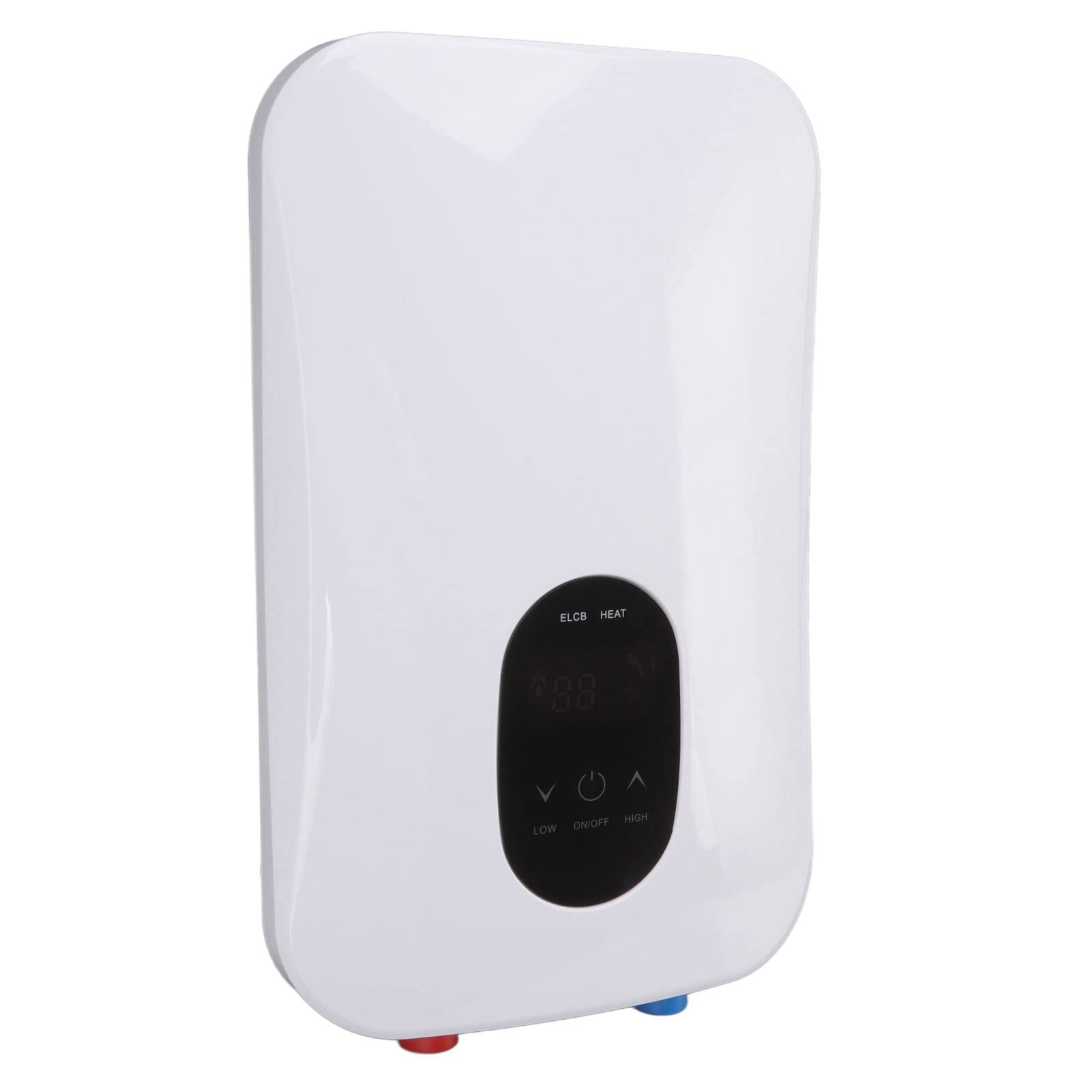 Fdit Calentador de Agua sin Tanque, Calentador Eléctrico Instantáneo | Calentador de Agua Instantáneo 220V, ABS y Acero Inoxidable, 30-55°C