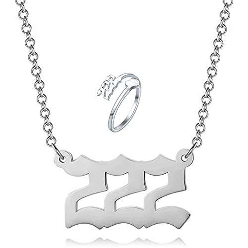 Angel Number Necklace Set for Women and Girls