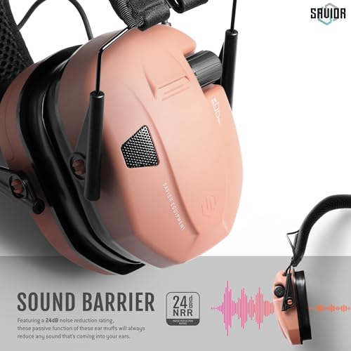 Image of Savior Equipment Apollo Electronic Earmuffs For Shooting w /Gel Ear Pads, 24dB NRR, Noise Cancelling Ear Protection Headset