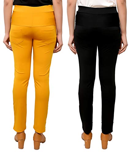 Image of FNOCKS Girls Casual WEAR Cotton Formal Pant /Jegging /Tights (Combo of 2)