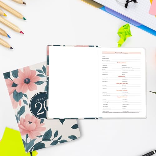 Image of A5 Size Hard Bound 1 Day To A Page Format New Year Executive Daily Planner 2026 Diary with Month Cut Index and Bookmark I Diary 2026 For Girls Women I 344 Pages I 21x15 Cm