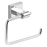 Franklin Brass Maxted (1-Pack) Toilet Paper Holder Chrome Tissue Roll Holder for Bathroom Organization and Storage Euro/Single Post/Hook Toilet Tissue Holder Wall Bathroom Accessories MAX50-PC