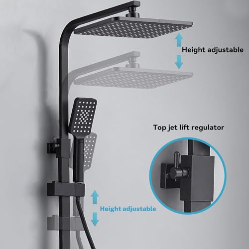 Colonne de douche thermostatique ensemble de douche mural complet - 6