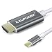 KAUPOONK USB C to HDMI Cable, USB Type C to HDMI Adapter Compatible with Samsung Galaxy S8 S9 S10 S10+ Note8 MacBook iMac Chromebook Media with 4k@30Hz,Thunderbolt 3 Dual Displays Support -Gray