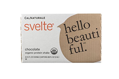 Svelte Organic Protein Shake, Chocolate, 11 Ounce (Pack of 8)