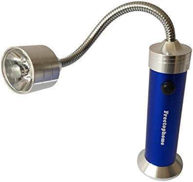 FREETOPHOME Super Bright Magnetic Lamp, Flashlight 3000 Lumens Magnet Lamp, aaa Battery Operated, Mini, Aluminum