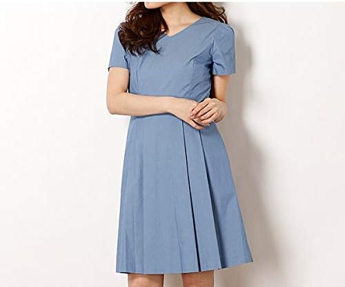 Amazon カールパークレーン Karl Park Lane タイプライタータックワンピース 75ブルー 11 L ワンピース チュニック 通販