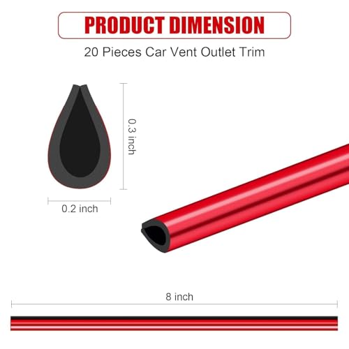 Image of Universal Car AC Vent Outlet Decoration Strip, Waterproof Bendable Air Vent Outlet Trim Decoration, Suitable for Most Air Vent Outlet