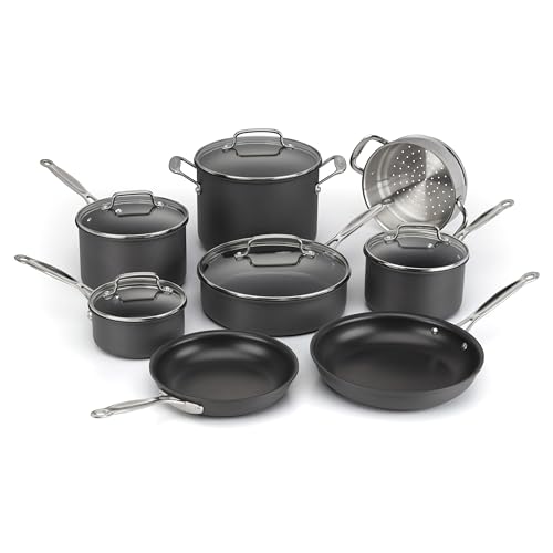Comparison: Best Cuisinart Cookware Sets 8 Cuisinart Chef's Classic™ Nonstick Hard Anodized Cookware 13 Piece Set