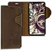 Produktbild kalibri Hülle kompatibel mit Apple iPhone XR - Leder Handyhülle - Handy Wallet Case Cover Kompass Vintage Braun