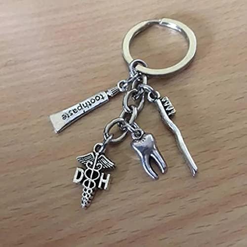 Portachiavi Dentista - Acciaio Inox - Regalo Per Igienisti, Studenti O Appassionati - Diametro 3 Cm - Foto 9