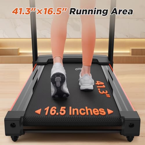 Image of Folding Treadmill with Auto Incline, 3.5HP Treadmill for Home, 400 lb Capacity, 0.5-8.5 MPH, 1-15 Auto Incline, Dual Cushioning System, Bluetooth Speakers, Fitshow App Compatible