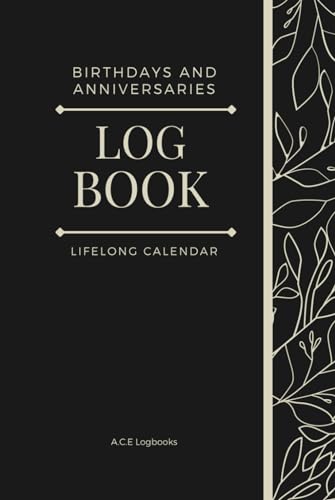 Silver and Black Monthly Log Book: Ensure all your important dates, anniversaries and birthdays are easily available. A great desk aid for the home office.