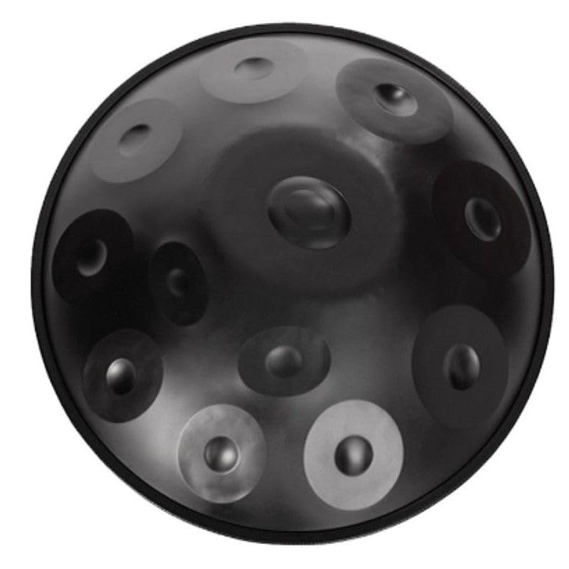 Handpan negro 10 notas escala re menor 22 pulg miniatura 2