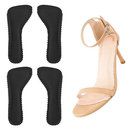 Image of SooGree Adhesive High Heel Insoles Women 3 /4 Cushioning Inserts, Anti-Slip Invisible Slim Inserts Liners Ball of Foot & Arch Support Insoles Sponge Leather Relieve Pain