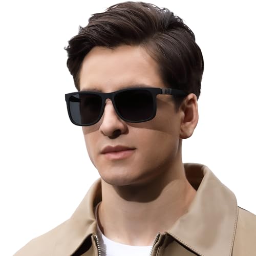 CARFIA TR90 Spring Flexible Polarized Men's Sunglasses Extremely Lightweight Comfortable Unbreakable Driving Glasses4