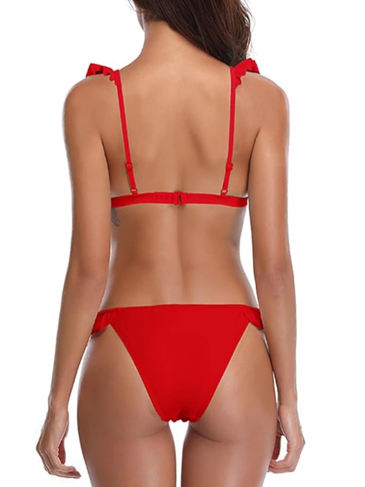 Amazon.co.jp: SHEKINI レディース 水着 フリル フラウンス