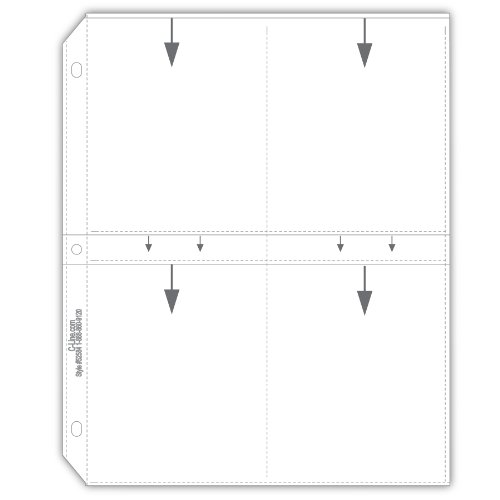 C-Line Ring Binder Photo Storage Pages For 3.5 X 5 Inch Photos, Top Load, 8 Photos/Page, 50 Pages Per Box (52584) #TOP1
